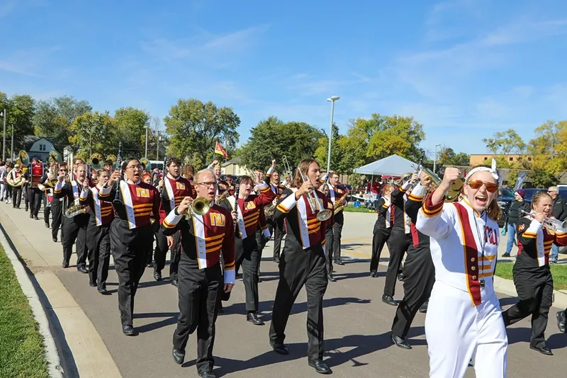 Marching Wolves on parade